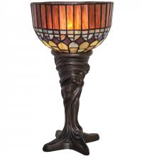 Meyda Black 244895 - 15" High Tiffany Candice Mini Lamp