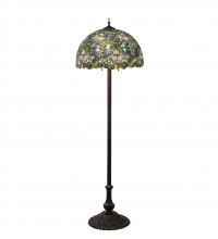 Meyda Black 24496 - 62" High Trillium & Violet Floor Lamp