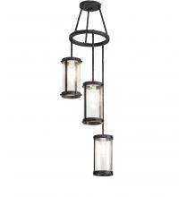 Meyda Black 246760 - 18" Wide Cartier 3 Light Chandelier