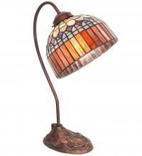 Meyda Black 247797 - 18" High Tiffany Candice Desk Lamp