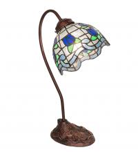 Meyda Black 247918 - 18" High Roseborder Desk Lamp