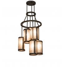 Meyda Black 248345 - 24" Wide Cartier 6 Light Chandelier