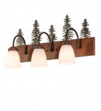 Meyda Black 249424 - 24"Wide Tall Pines 3 Light Vanity Light