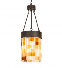 Meyda Black 249600 - 16" Wide Cilindro Calico Pendant