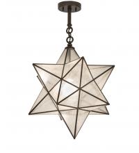 Meyda Black 249905 - 21" Wide Moravian Star Semi-Flushmount