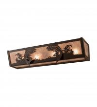 Meyda Black 250534 - 24" Wide Leaping Trout Vanity Light