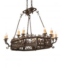 Meyda Black 250747 - 50" Long Conques 12 Light Chandelier