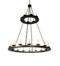 Meyda Black 251559 - 60" Wide Loxley 24 Light Two Tier Chandelier