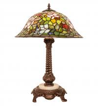 Meyda Black 251920 - 23" High Tiffany Rosebush Table Lamp