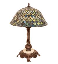 Meyda Black 251959 - 23" High Tiffany Fishscale Table Lamp