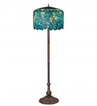 Meyda Black 252160 - 62" High Tiffany Wisteria Floor Lamp