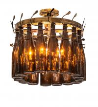 Meyda Black 252212 - 20" Wide Tuscan Vineyard Estate 16 Light Wine Bottle Chandelier