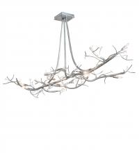 Meyda Black 252393 - 72" Long Winter Solstice Budding 12 Light Oblong Chandelier