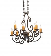 Meyda Black 252470 - 36" Long Clifton 8 Light Chandelier