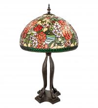 Meyda Black 252596 - 33" High Romance Rose Table Lamp