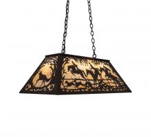 Meyda Black 253029 - 33" Long Fox Hunt Oblong Pendant