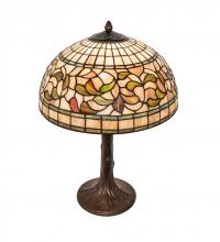 Meyda Black 253821 - 23" High Tiffany Turning Leaf Table Lamp