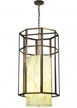 Meyda Black 254611 - 23.5" Wide Cilindro Caged Pendant