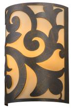 Meyda Black 254972 - 8" Wide Rickard Wall Sconce