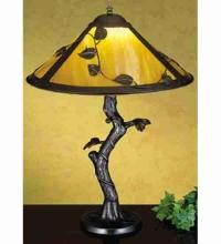 Meyda Black 26296 - 23" High Mission Vine Leaf Apple Tree Table Lamp