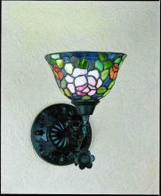 Meyda Black 27232 - 8"W Tiffany Rosebush Wall Sconce