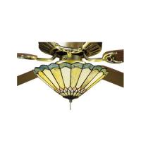 Meyda Black 27449 - 12"W Carousel Jadestone Fan Light Fixture