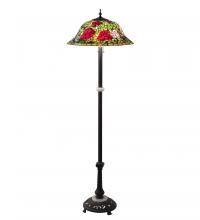 Meyda Black 27821 - 62" High Tiffany Rosebush Floor Lamp