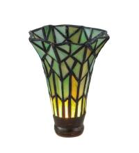 Meyda Black 29042 - 4" Wide X 6" High Tiffany Pond Lily Green Shade