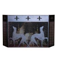 Meyda Black 29440 - 50" Long X 30" High Greyhound Fireplace Screen