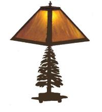 Meyda Black 29572 - 21"H Tall Pines Table Lamp