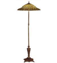 Meyda Black 30994 - 65"H Tiffany Lotus Leaf Floor Lamp