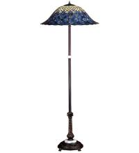 Meyda Black 31104 - 60"H Tiffany Peacock Feather Floor Lamp