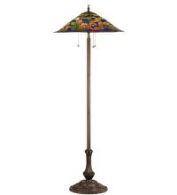 Meyda Black 32301 - 64"H Tiffany Pond Lily Floor Lamp