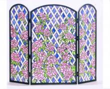 Meyda Black 35745 - 40"W X 34"H Rose Trellis Fireplace Screen