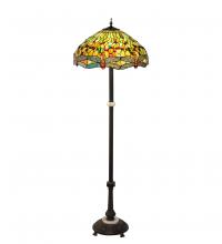 Meyda Black 37702 - 62" High Tiffany Hanginghead Dragonfly Floor Lamp