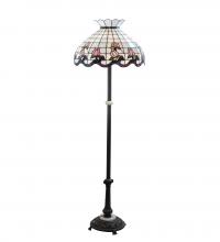 Meyda Black 37715 - 62" High Roseborder Floor Lamp