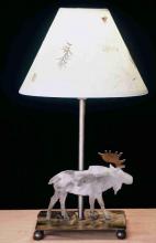 Meyda Black 38855 - 15"H Pressed Foliage Lone Moose Accent Lamp