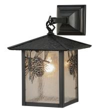 Meyda Black 41177 - 9"W Seneca Winter Pine Hanging Wall Sconce