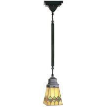 Meyda Black 49121 - 5"Sq Martini Mission Mini Pendant