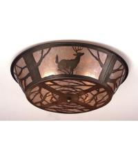 Meyda Black 51233 - 22"W Deer on the Loose Flushmount