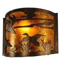 Meyda Black 51492 - 12"W Ducks in Flight Wall Sconce