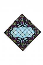 Meyda Black 67143 - 25.5"W X 25.5"H Jeweled Grape Stained Glass Window