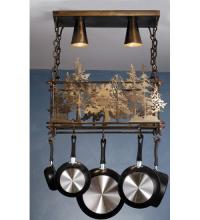 Meyda Black 67397 - 24.5" Long Tall Pines Pot Rack