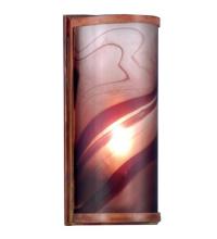 Meyda Black 70872 - 5.5"W Cylinder Chambord Swirl Fused Glass Wall Sconce