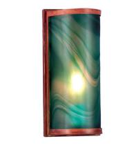 Meyda Black 70878 - 5.5"W Cylinder Mente Swirl Fused Glass Wall Sconce