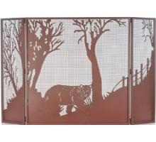 Meyda Black 71141 - 62" Wide X 40" High Bear at Dusk Fireplace Screen