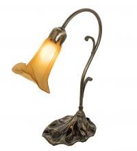 Meyda Black 71568 - 15" High Amber Pond Lily Accent Lamp