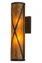 Meyda Black 72363 - 5" Wide Saltire Craftsman Wall Sconce