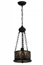 Meyda Black 73154 - 10"W Mountain Pine Inverted Pendant