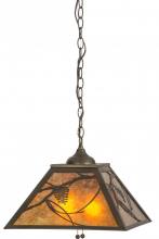 Meyda Black 73489 - 16"Sq Whispering Pines Pendant